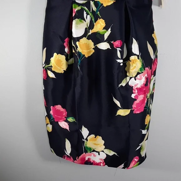 NWT ELIZA J. NAVY/FLORAL( YELLOW, PINK & WHITE) DRESS SZ 4 - Picture 3 of 11